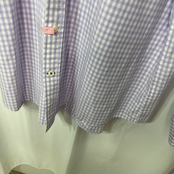Tommy Hilfiger men's button down up shirt size 2XL xxl white purple check violet - Picture 14 of 16